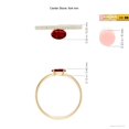thumbnail image 5 of ANGARA Natural Oval Ruby Off-Centered Solitaire Ring With Diamonds in 14K Yellow Gold for Women (Size-6x4mm) | July Birthstone, Birthday, Anniversary, Jewelry Gift for Women | Natural Ruby Ring, 5 of 10