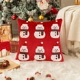 thumbnail image 4 of 18x18 in cottons embroidered Christmas pillow cover for winter decor beds sofas cushions cars lights up festive atmospheres, 4 of 6