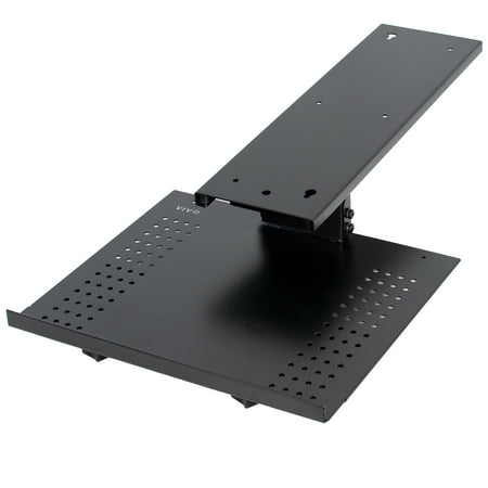 - VIVO Black Sliding Tray Track Adjustable Platform Mounted Under Desk | Laptop Notebook Holder (DESK-AC02A)