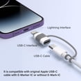 thumbnail image 2 of Adaptador USB-C a Lightning Thousover, carga rápida de 27 W, 4 unidades, 2 of 7