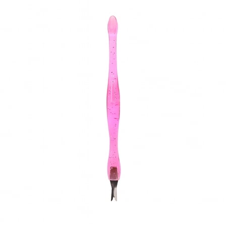 RAGUPEL Nail Art Tools Pedicure Cuticle Trimmer Remover Pusher Dead Skin Callus Removal Fork (Pink)