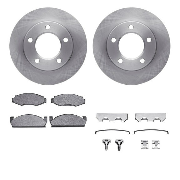 Dynamic Friction Company Front Brake Rotors with Ultimate Duty Performance Brake Pads includes Hardware 6412-42057