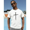 thumbnail image 2 of Nail Cross T-Shirt Men -Smartprints Designs, Male 4X-Large, 2 of 4