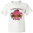 thumbnail image 3 of Inktastic In October We Wear Pink with Ribbon and Pink Pumpkins Youth T-Shirt, 3 of 5