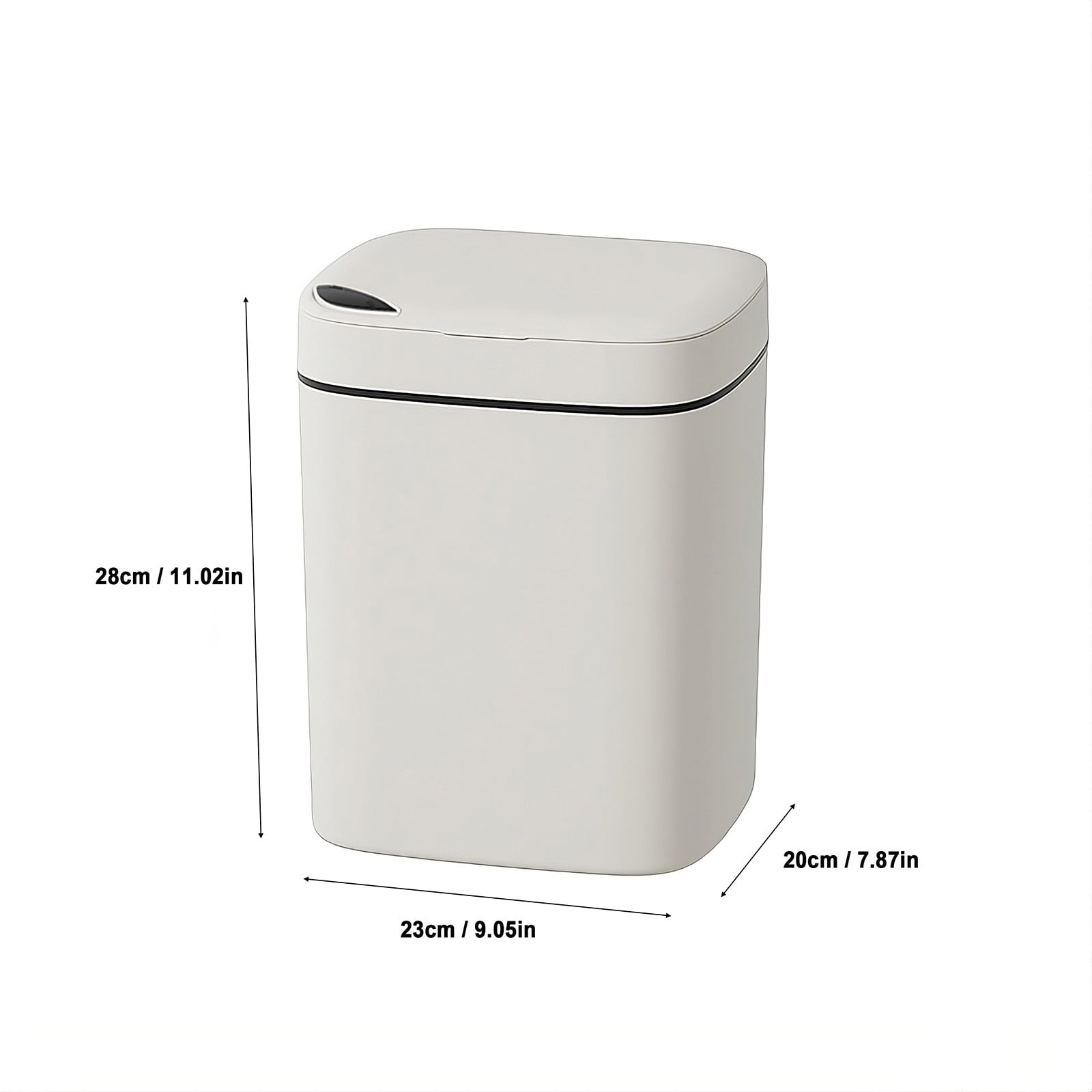 Touchless Bathroom Trash Can 6 Gallon,Automatic Motion Sensor Garbage Bin Waterproof Narrow Small Rubbish Container Silent Lid Opening,Space-Saving Odor Control for Bathroom Kitchen Office-28x23x20cm