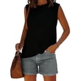 thumbnail image 2 of Nestiefly Jean Shorts for Women 2026 High Waisted Stretchy Casual Cut Off Denim Shorts Summer Trendy Jorts with Pockets Gray M, 2 of 7