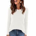 thumbnail image 6 of tarylea Knitted Tops for Women Long Sleeve Crew Neck Sweater Tops Casual Loose Fall Comfy Solid Color Tops, 6 of 6