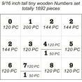 thumbnail image 2 of 1692 Pieces 15mm Mini Wooden Numbers 9/16 inch Tiny Unfinished Wood Numbers 0-9 for DIY Scrapbooking Crafts, 2 of 5