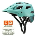 thumbnail image 4 of Ozark Trail Youth Rechargeable Light-Up Bike Helmet, Mint Green, 6-Mode LED, Ages 8+, 4 of 8