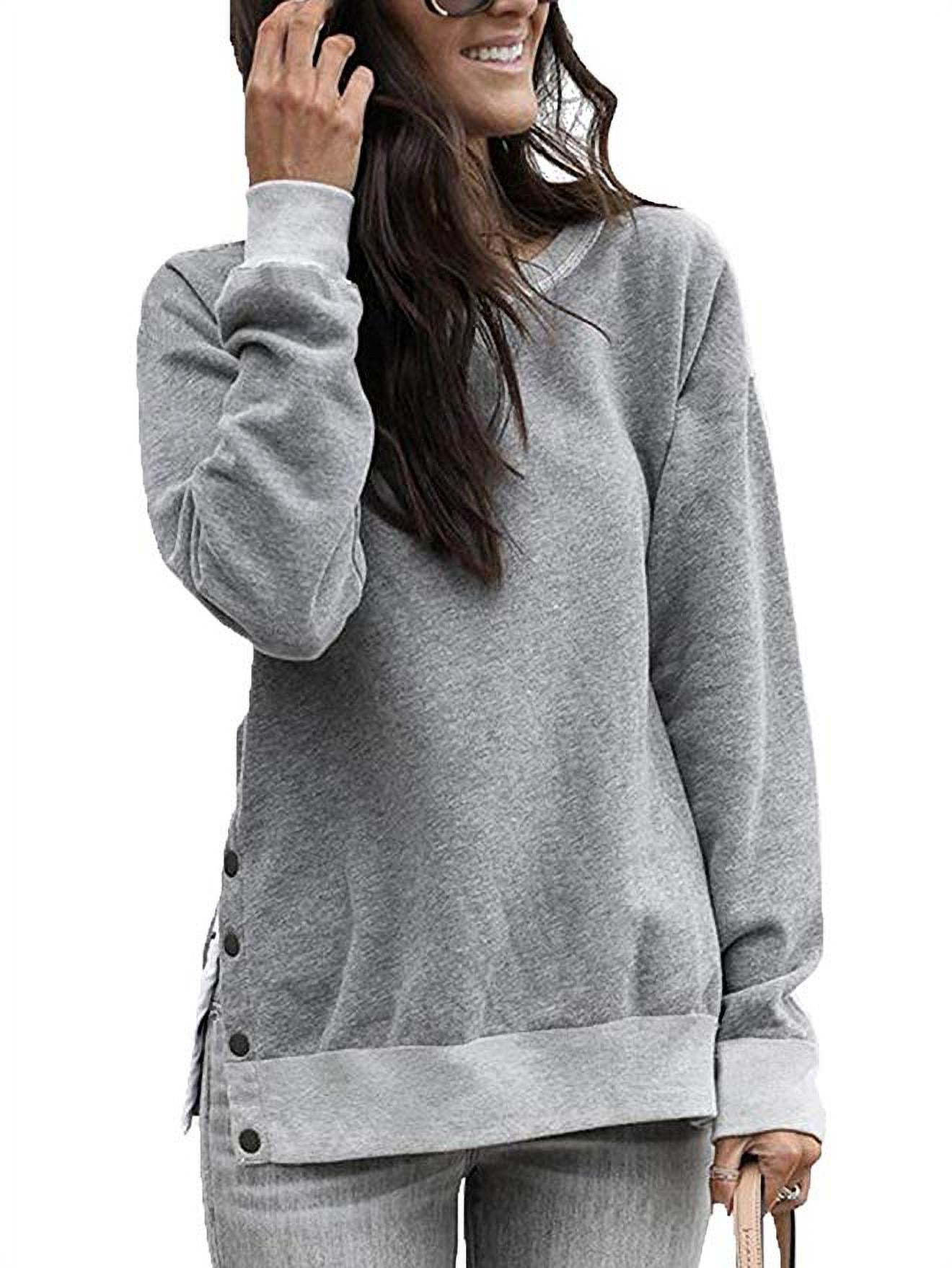 Eoailr Crewneck Sweatshirts for Women Womens Fall Clothes Oversized Tops Pullover Printed Long Sleeve Shirts Casual Blouse