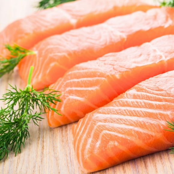 Norwegian Antibiotic-Free Sashimi-Grade Skinless Atlantic Salmon, Frozen, 5 oz., 16 ct.