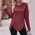 thumbnail image 5 of SRZYMJ Women's Long Sleeve Round Neck Pullover Sweater Tops for Everyday Casual Wear Comfort, 5 of 6