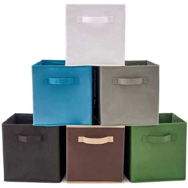 Caja de almacenamiento de tela Caja de almacenamiento de escritorio para juguetes, ropa, libros, caja de clasificación Caja de almacenamiento plegable no tejida