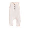 thumbnail image 3 of Boys Outfits Solid Color Sleeveless Bodysuit Jumpsuits Clothes for Baby Girls 6-9 Months, 3 of 3