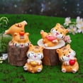 thumbnail image 4 of Petite Statue en Forme de Tiger Adorable, Modèle de Statue en Résine Créative et Vive pour la Maison, 4 of 10