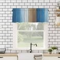thumbnail image 4 of Brown Blue Ombre Kitchen Valances for Windows 42x12 Inch Kitchen Curtains Valances Rod Pocket Vintage Country Wooden Bathroom Window Valances for Window Treatment Decor, 4 of 6