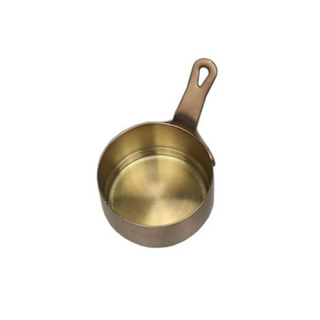 

With Handle Sauce Pan Portable Mini Soup Pot Round Stainless Steel Flat-bottomed