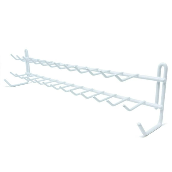 Huji Wall Mount Tie and Belt Rack Organizer White (1 Pack)