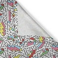 thumbnail image 6 of Ambesonne Funky Valance & Curtain, Memphis 90s 3D Shapes, 55"x45", Multicolor, 6 of 6