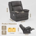 thumbnail image 6 of ODUMDUM Recliner Chair for Adults, Oversized Manual Pull Tab Reclining Chair, 2-Tier Cushions, Minimalist Style Single Sofa for Living Room, RV, Gray, 6 of 7