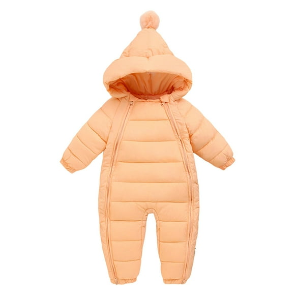 Gubotare Winter Baby Girl Clothes Toddler Snow Suit Baby Snowsuit Infant Winter Coat Puffer Clohtes Hoodie 18 24 Months (Pink,18-24 Months)