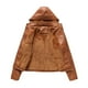 thumbnail image 4 of Puntoco - Chaqueta cálida de manga larga para mujer, parkas de invierno delgadas, abrigos sin capucha de piel sintética Puntoco Puntoco-2835, 4 of 9