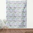 thumbnail image 4 of Ambesonne Floral Fabric by the Yard Upholstery, Lattice Garden Spring Flower, 3 Yards, Soft Blue Lavender, 4 of 5