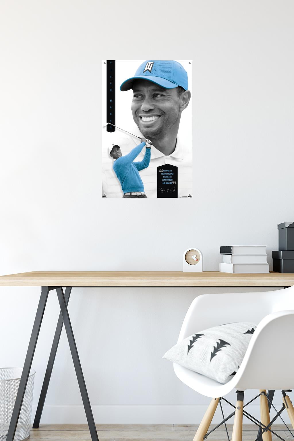 Tiger Woods - Learn From It Wall Poster with Push Pins, 14.725" x 22.375"