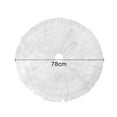 thumbnail image 7 of kiskick Round Pleated Solid Color 78/90CM White Tulle Christmas Tree Skirt – Holiday Indoor Decoration Xmas Tree Cover Mat, Party Supplies, 7 of 7