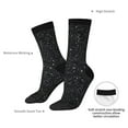 thumbnail image 4 of Rateoe Black Glitter for Women Casual Calf Socks - Cute Crew Socks - Thin Soft Above Ankle Socks Size 5-11, 4 of 6