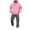 Pink, variant on Chiccall Mens Sweatsuit 2 Piece Drawstring Kangaroo Pocket Hoodie Elastic Bottom Elastic Waist Cargo Sweatpant Outfits Fall Winter Warm Loose Fit Casual Athletic Sets