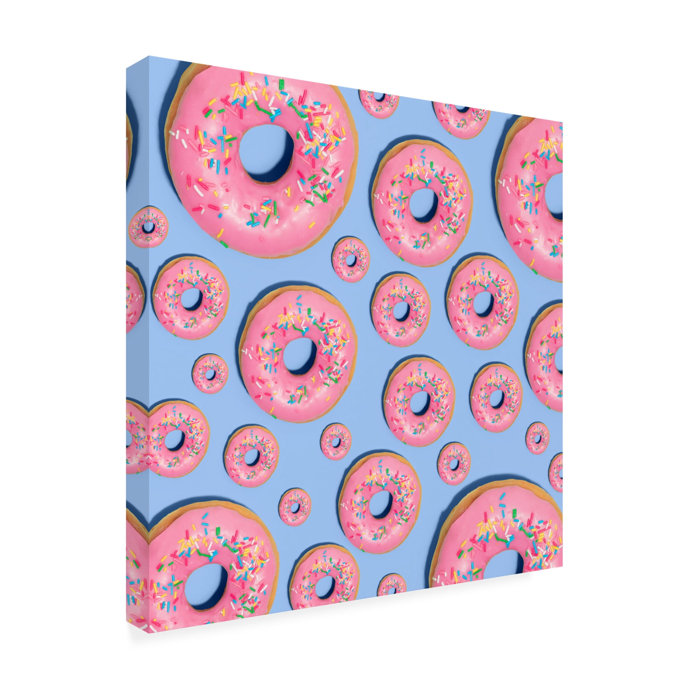 Canvas Wall Art - Julia Ramiro 'Donuts Q' Wall Art for Living Room, Bedroom, or Office Décor by Trademark Fine Art - 18 x 18 Inches