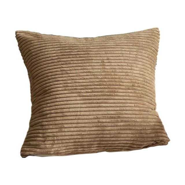 Funda de almohada de pana Macarena con cremallera 45x45 cm Marrón