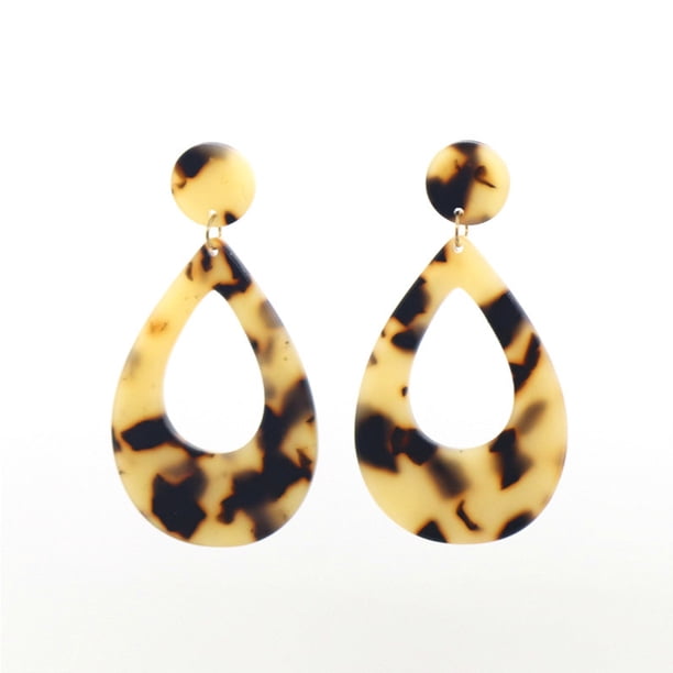 Paquete de 12 pendientes acrílicos borlas geométricas Estilos étnicos hechos a mano Chic atractivo Diseño único Material Premium Material Ear Drop Blob Acrílico Inevent AP008673-02B