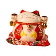 thumbnail image 4 of GUOOL Cute Cat Money Bank Animal Statue Sculpture Money Box Ceramic Ornament for C, 4 of 9