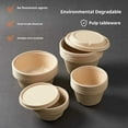 thumbnail image 5 of 25 Count Compostable Paper Bowls, Heavy-Duty, Eco-Friendly, Bulk Pack, Disposable Bowls, Biodegradable Made of Sugar Cane Fibers, Hot or Cold Use(natural,White), 5 of 7