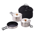 thumbnail image 1 of Juego de utensilios de cocina para acampar, ollas y sartenes para acampar con mango plegable, equipo de cocina para exteriores, juego de utensilios de, 1 of 9