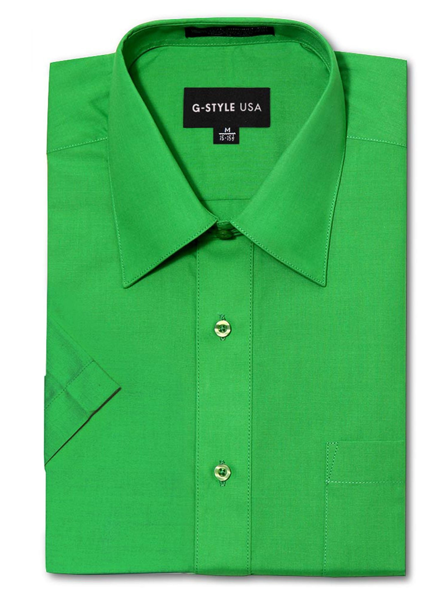 mens short sleeve dress shirts walmart