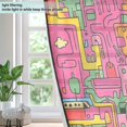 thumbnail image 4 of Yayeee Window Curtains Light Filtering 63"x42" Grommet Panel Pair Home Living Room Decor, Art City, 4 of 7