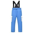 thumbnail image 3 of LNZGNM Boy's Snow Pants Insulated Waterproof Breathable Snowboard Pants Windproof Warm Skiing Pants Winter Snowboard Overalls with Zipper Pockets for Junior for Cold Weather, Royal Blue, 3-4Y, 3 of 6