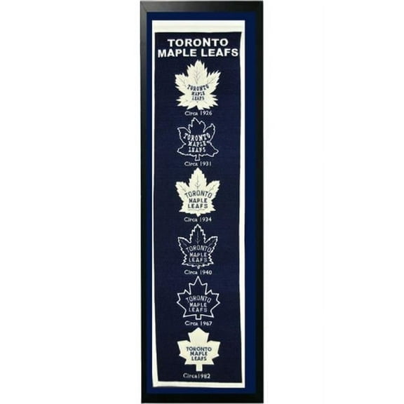 Toronto Maple Leafs Logo History Felt Banner 14 x 37