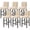 Beige, variant on Bar Stool Covers, Plaid Furniture Chair Seat Cover Stretch Barstool Slipcover Dining Chair Covers Machine Washable for Living Room
