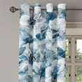 thumbnail image 3 of Ambesonne Floral Grommet Curtain, Weathered Art Flower Petals, 50"x108", Dark Turquoise and Blue Grey, 3 of 5