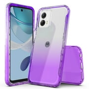 Rosebono Compatible With Motorola Moto G Power 5G (2023) / Moto G 5G (2023), Hybrid Gradient Transparent Soft TPU Clear Skin Cover Protection Case (Purple)