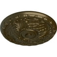 thumbnail image 3 of Ekena Millwork 15 3/4"OD x 5/8"P Amelia Ceiling Medallion (Fits Canopies up to 4 1/8"), Hand-Painted Brass, 3 of 6