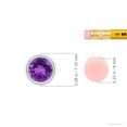 thumbnail image 5 of Angara Necklace - Natural Round Amethyst Solitaire Pendant Necklace in Platinum for Women (Size-6mm) | February Birthstone Jewelry, Birthday, Anniversary, Christmas, Jewelry Gift for Women, 5 of 10