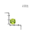 thumbnail image 3 of JewelersClub 1.20 CTW Peridot Stud Earrings – 14K Gold Plated Silver (.925)| Hypoallergenic Studs for Women - Round Cut Set with Push Backs, 3 of 3