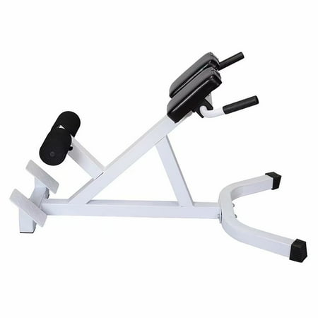N 027 Back Hyperextension Bench Roman Chair White Black