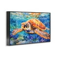 thumbnail image 3 of Stupell Industries Brown Sea Turtle Under Surface Black Framed Giclee Art, design by LSR Design Studio, 20 x 30, 3 of 8