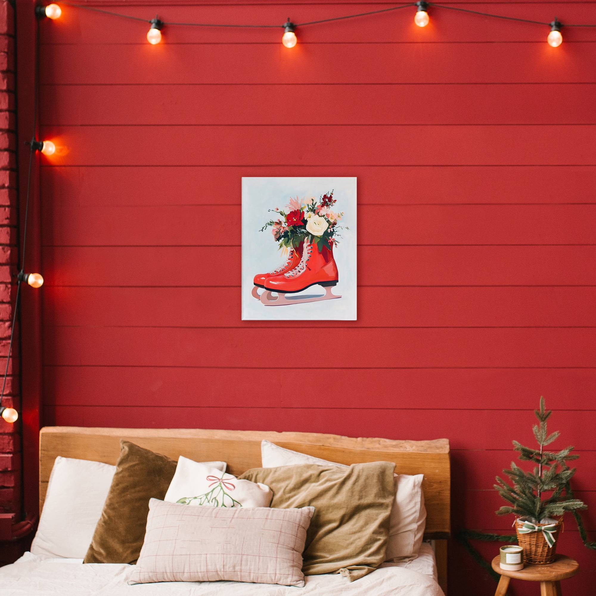 Stupell Industries Floral Ice Skates Canvas Wall Art, design by The Prints Vibe